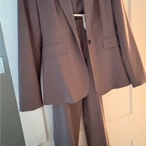 DKNY Gray Blazer with Gold Chain Accent